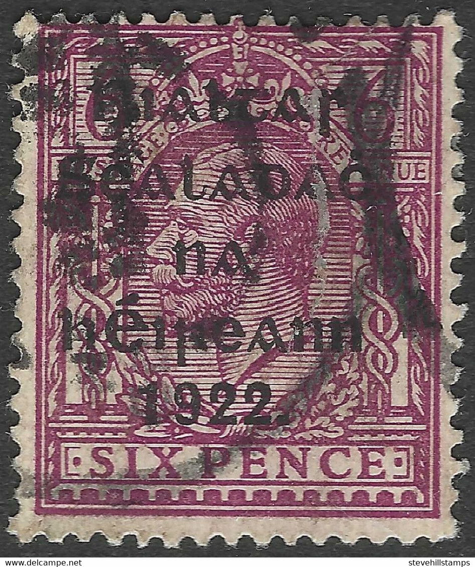 Ireland. 1922 Thom Overprint. 6d Used. SG 39 - Gebruikt