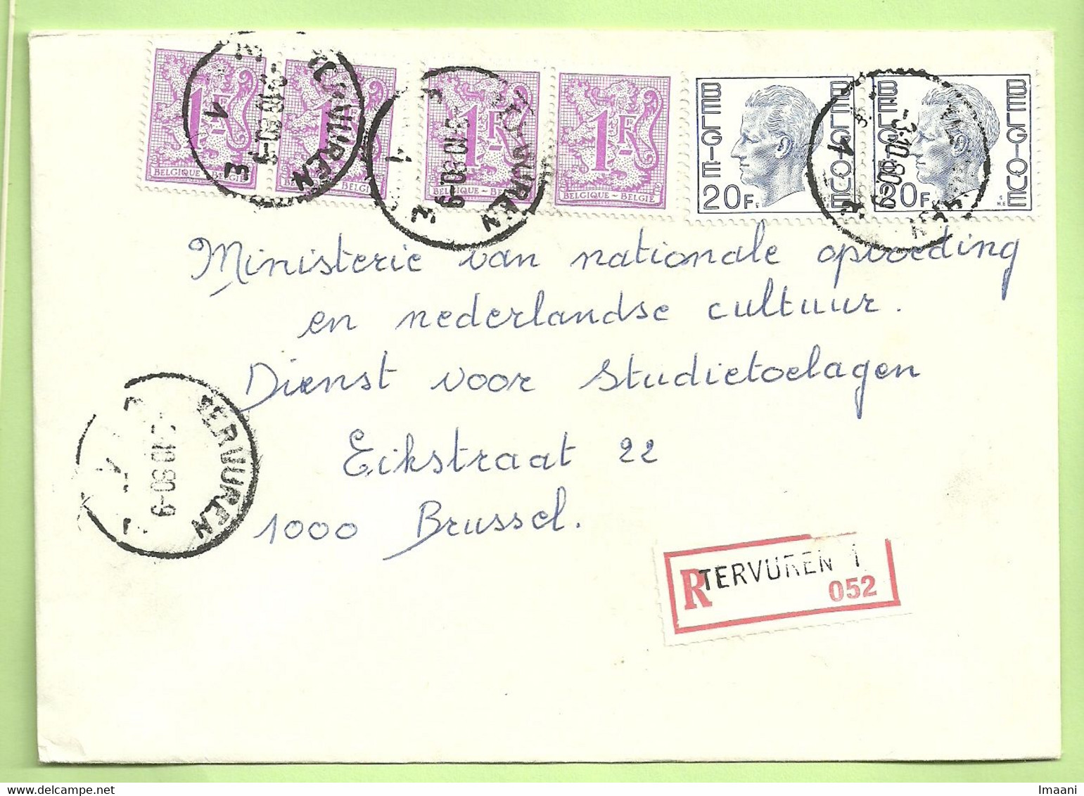 1587+1850 Op Brief Aangetekend Stempel TERVUREN 1  (B432) - 1970-1980 Elström