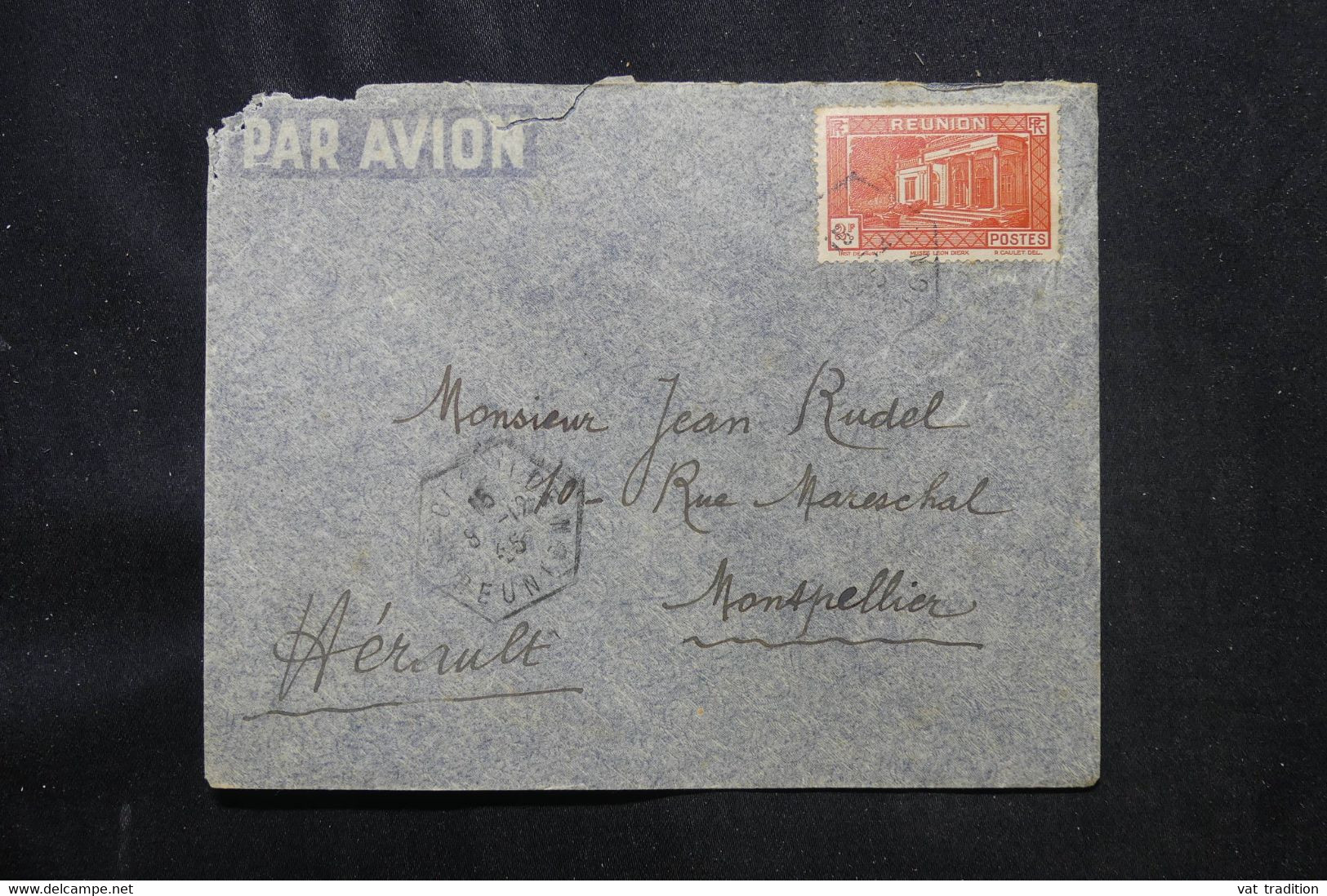 RÉUNION - Affranchissement Recto / Verso De Ste Clotilde Sur Enveloppe Pour La France En 1945 - L 76045 - Brieven En Documenten