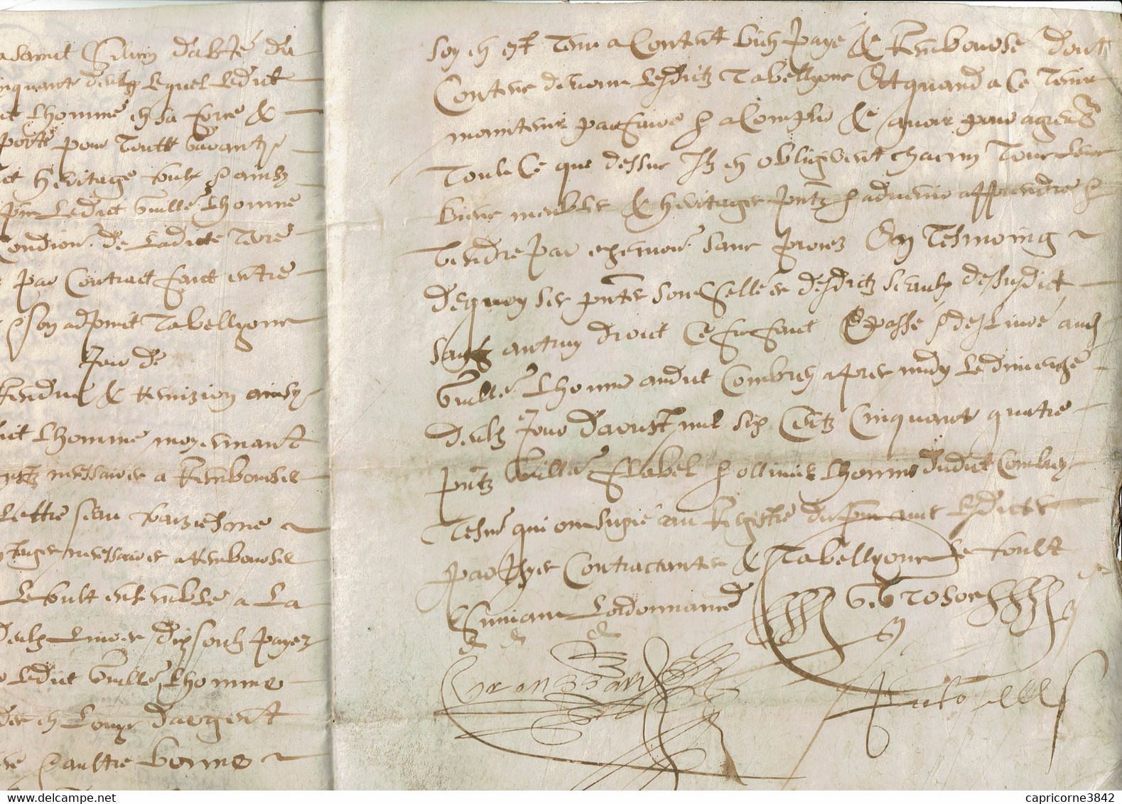 1654 - Parchemin Manuscrit Sur Peau - 2 Pages 21 X 25 Cm  -  ( Epoque Louis XIV ) - Manuscripts