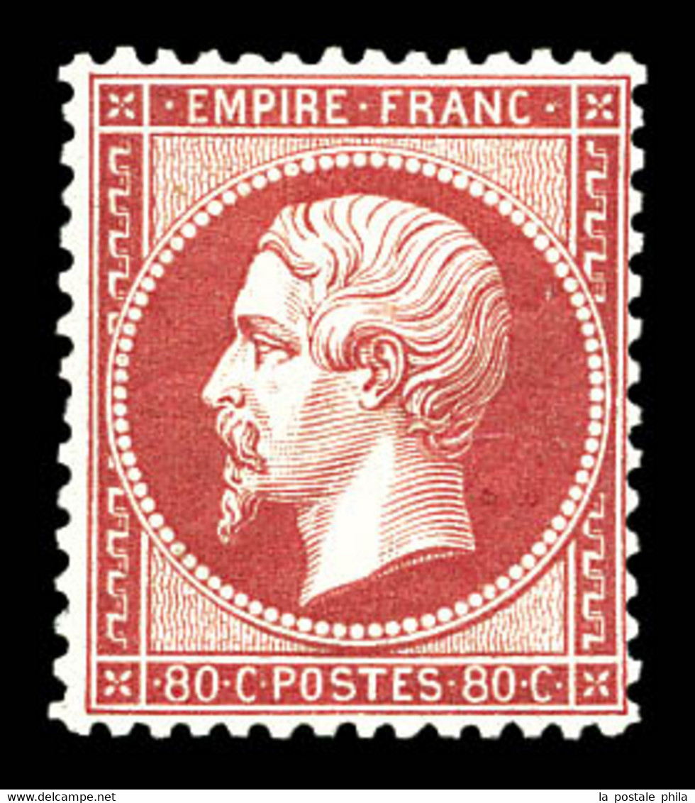 N°24, 80c Rose-pâle, Frais. TTB (signé/certificats)  Qualité: *  Cote: 2300 Euros - 1862 Napoléon III