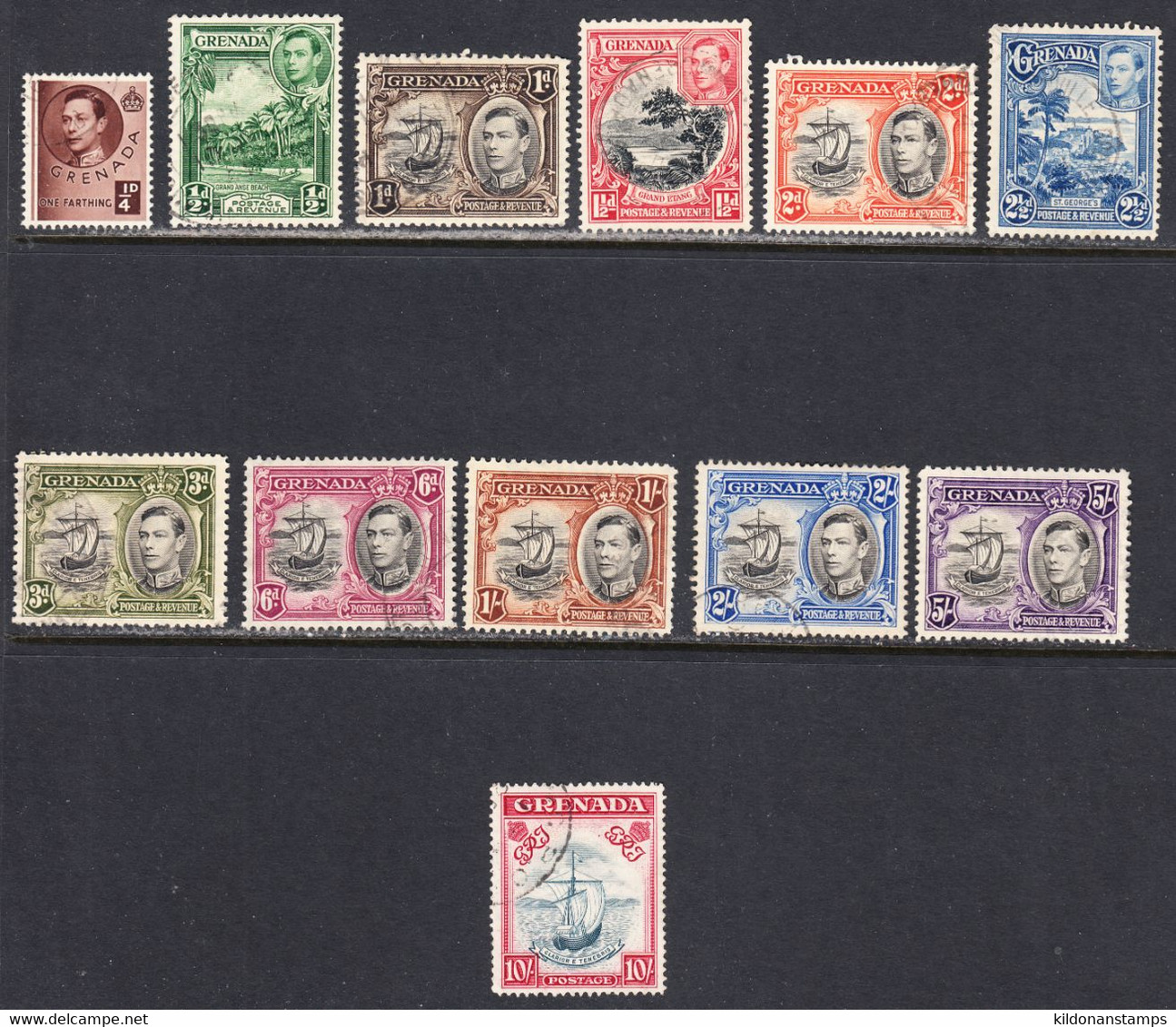 Grenada 1938-50 Cancelled, See Notes, Sc# ,SG 152-162,163b - Grenade (...-1974)