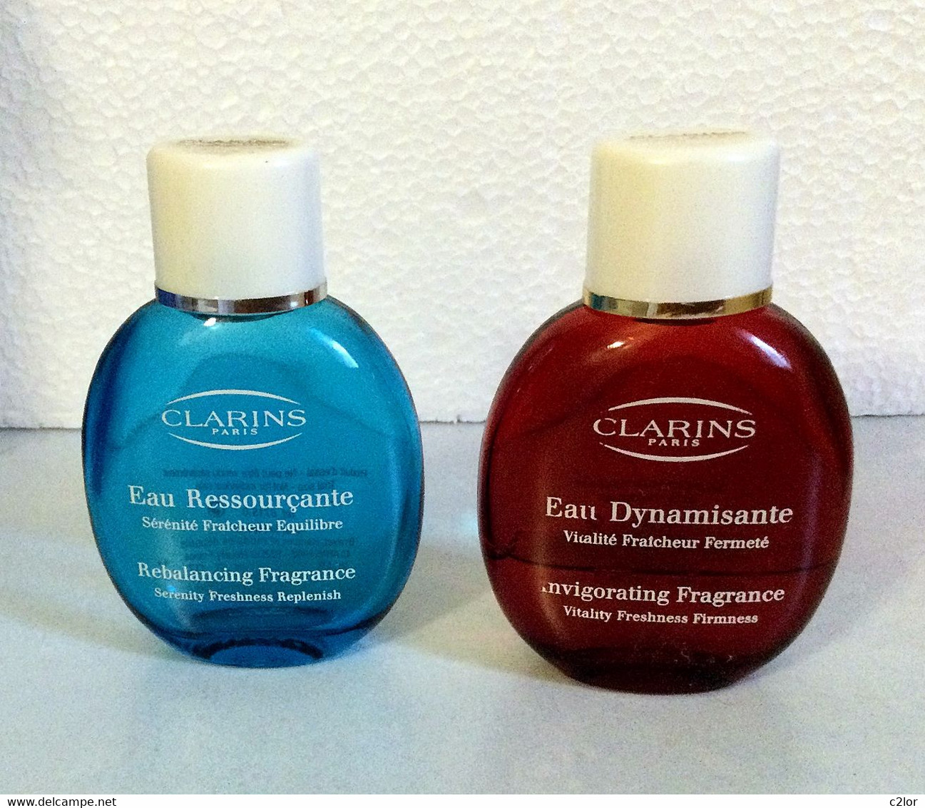 DUO CLARINS "Eau Ressourçante Et Eau Dynamisante 30ml   VIDE/EMPTY Pour Collection/décoration - Flakons (leer)