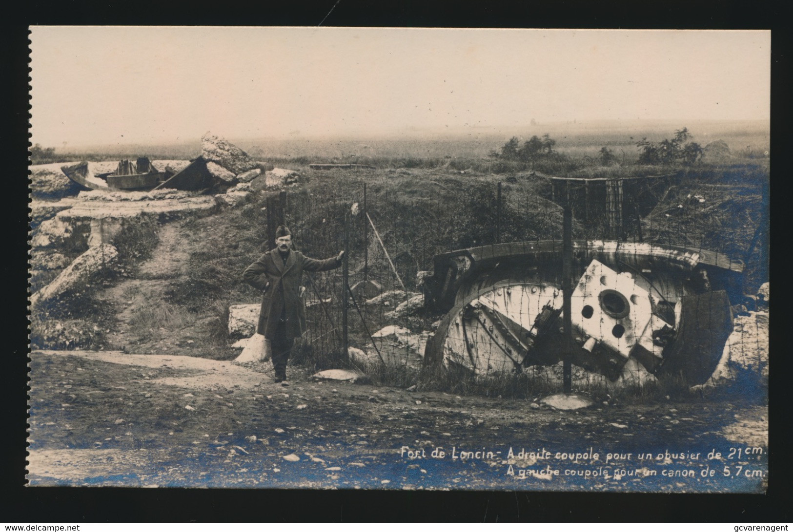 FORT LONCIN  A DROITE COUPOLE POUR UN OBUSIER DE 21 CM    CARTE PHOTO - Ans