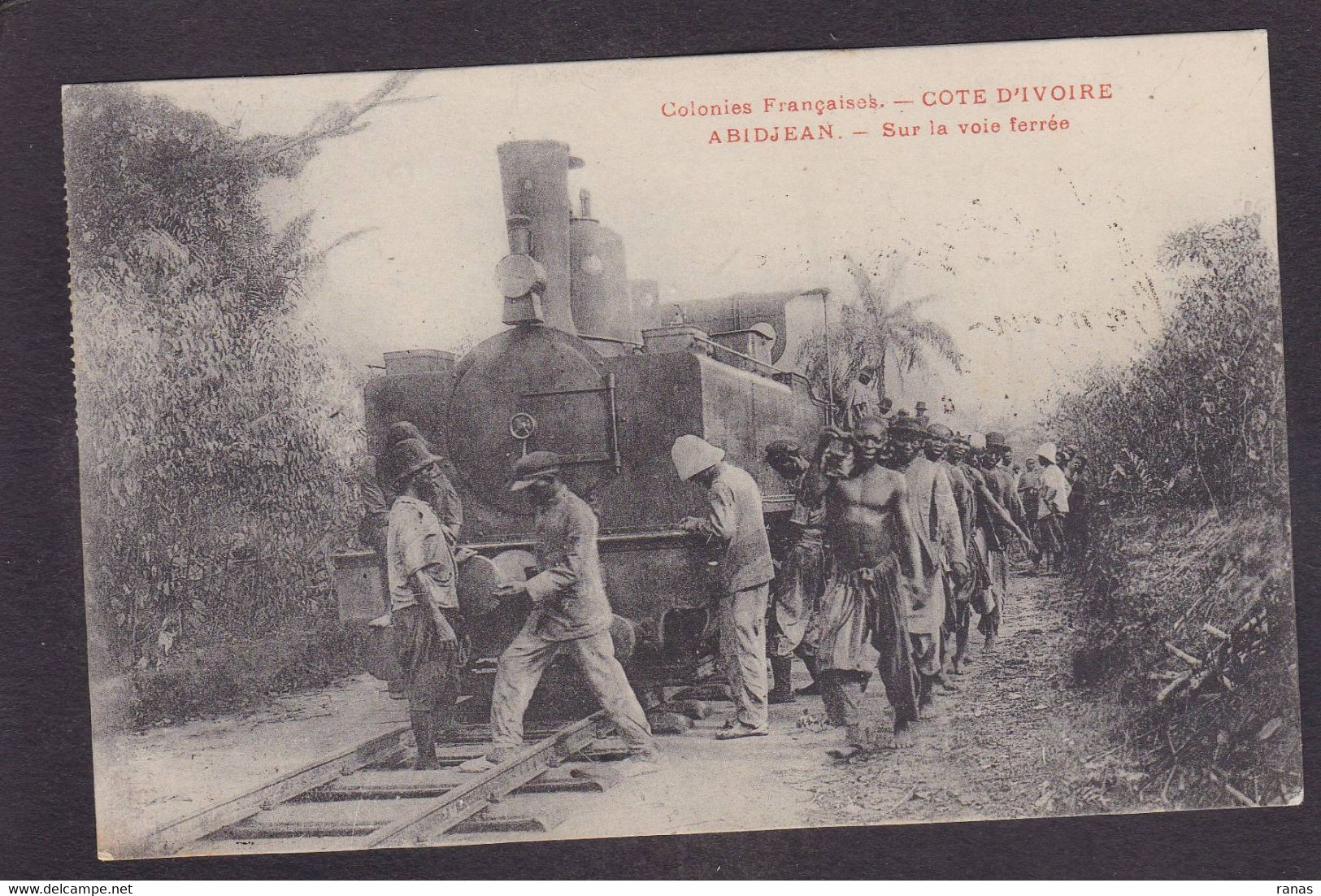 CPA Côte D'Ivoire Train Chemin De Fer Circulé - Costa De Marfil