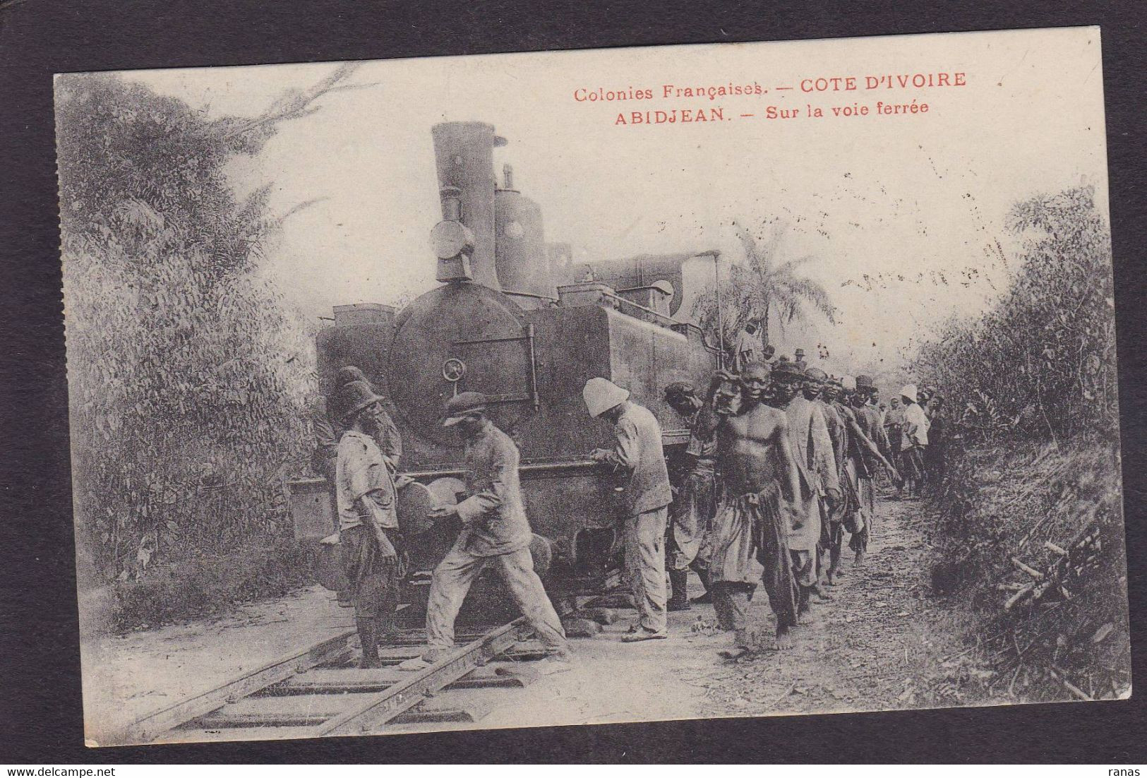 CPA Côte D'Ivoire Train Chemin De Fer Circulé - Ivory Coast