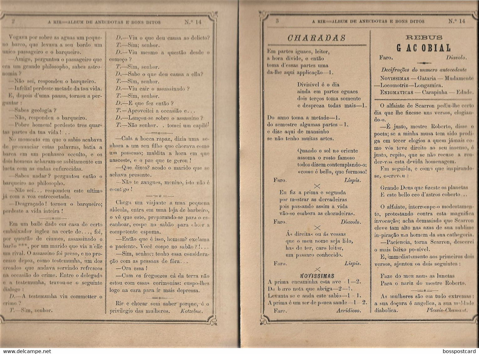 Faro - 45 Álbuns De Anedotas "A Rir" De 1891, Do Nº 13 Ao Nº 47 - Publicidade Da Farmácia Chaves - Portugal (Muito Raro) - Humour