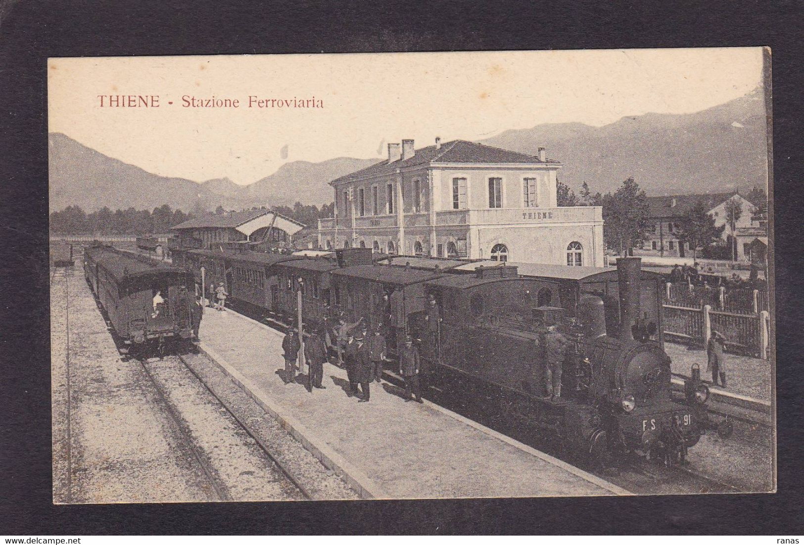 CPA Italie Thiene Gare Chemin De Fer Train écrite - Other & Unclassified