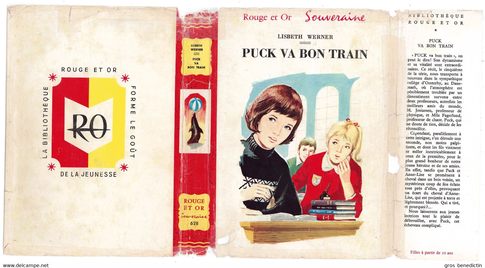 G.P. Rouge Et Or Souveraine N°179 - Lisbeth Werner - "Puck Va Bon Train" - 1962 - #Ben&Souv&Puck - Bibliothèque Rouge Et Or