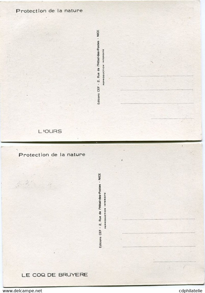 ANDORRE FRANCAIS CARTE MAXIMUM DES N°210 / 211 FAUNE AVEC OBLITERATION 1er JOUR ANDORRE-LA-VIEILLE 24 AVRIL 1971 - Maximumkarten (MC)