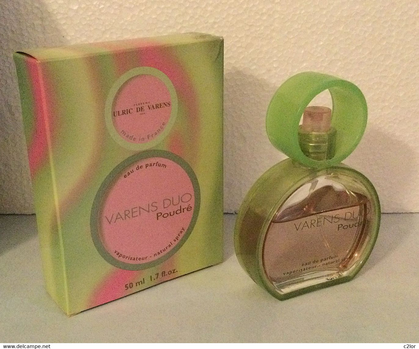 Flacon Vaporisateur   " VARENS Duo Poudré " D' ULRIC DE VARENS Eau DeParfum Pour Femme  50 Ml  3/4 PLEIN - Bottles (empty)