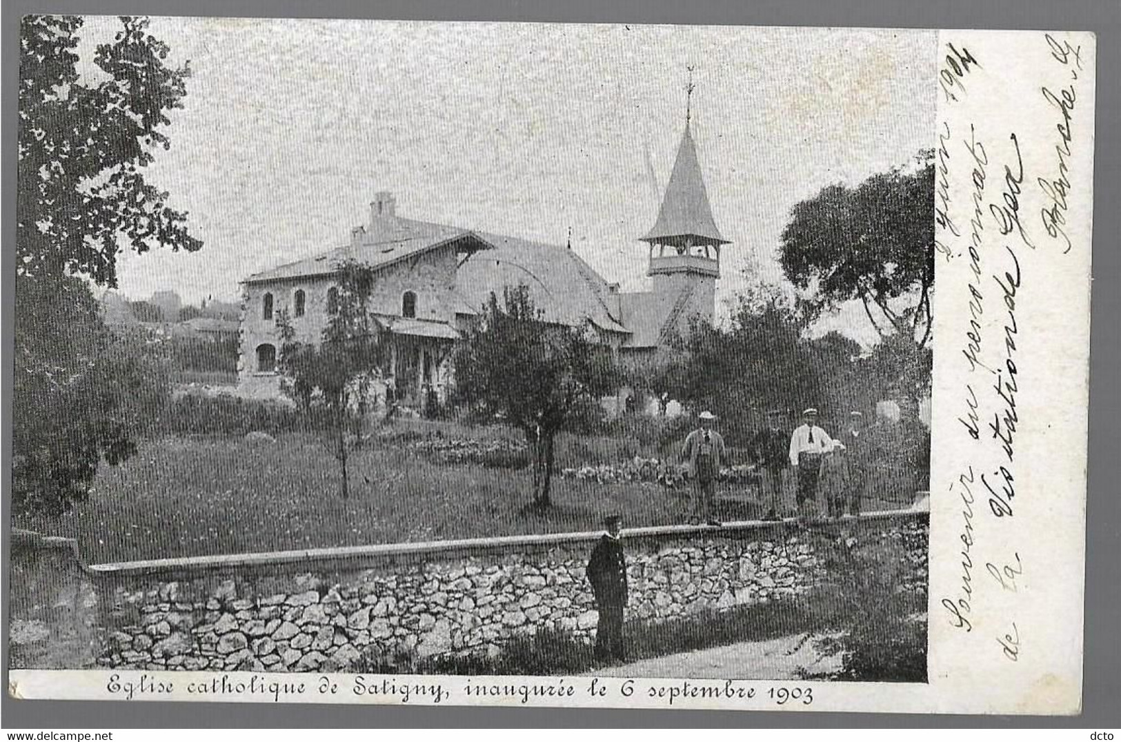 Eglise Catholique De SATIGNY (Suisse), Inaugurée Le 6 Sept 1903, Dos Simple - Satigny