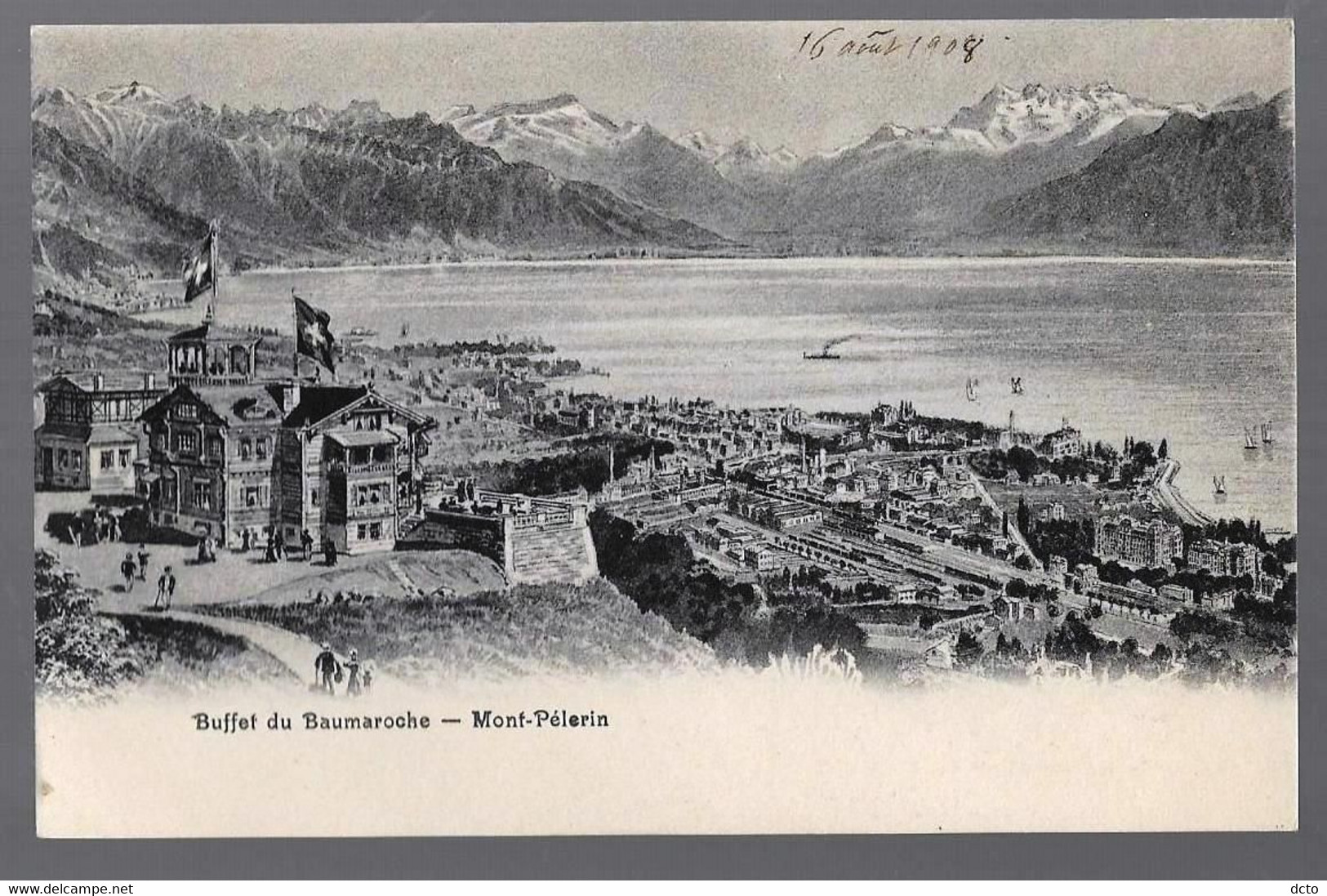 BUFFET De BAUMAROCHE - Mont-Pèlerin  - Ed H. Guggenheim & Co N° 5470 - Bauma