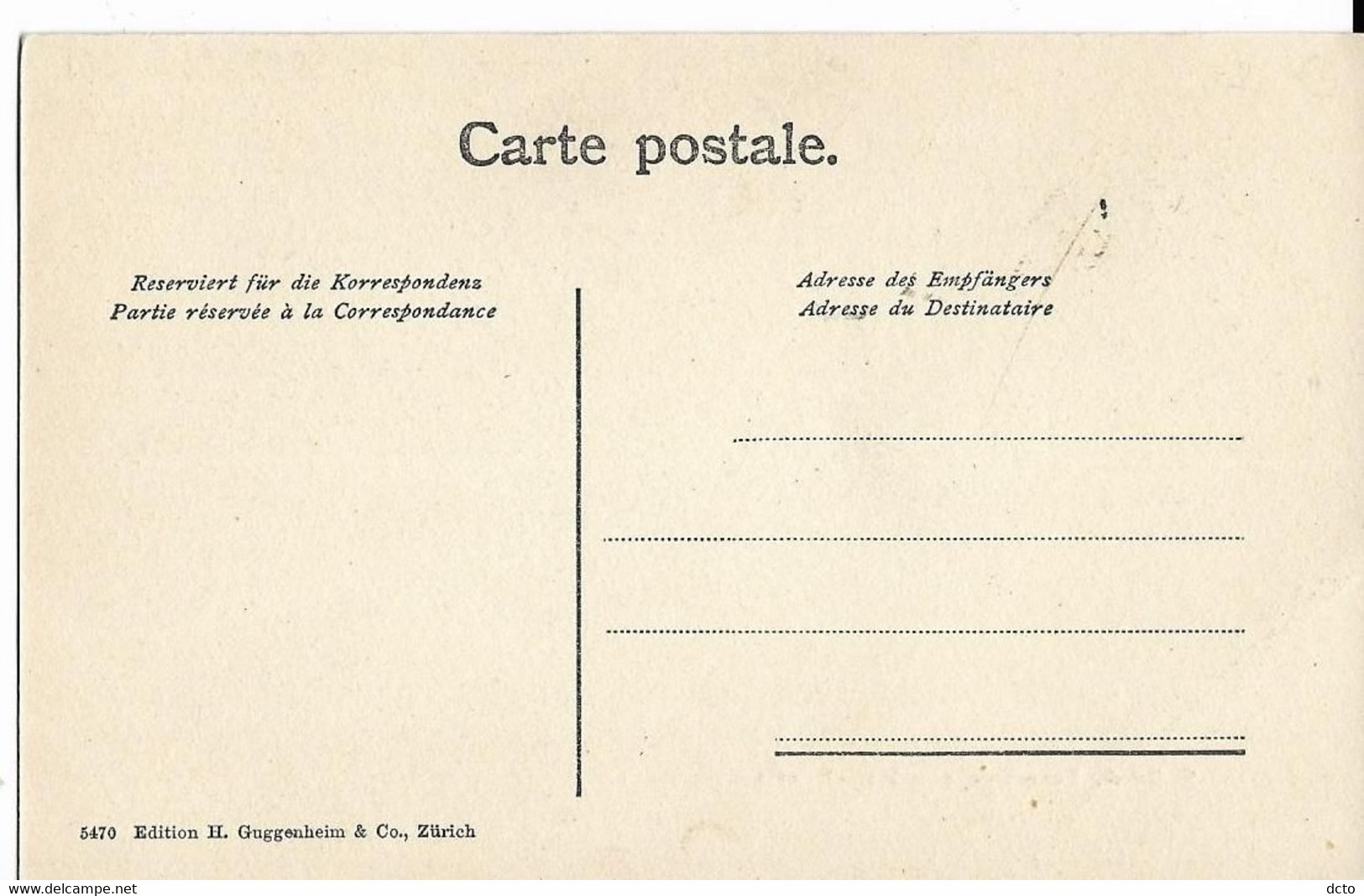 BUFFET De BAUMAROCHE - Mont-Pèlerin  - Ed H. Guggenheim & Co N° 5470 - Bauma