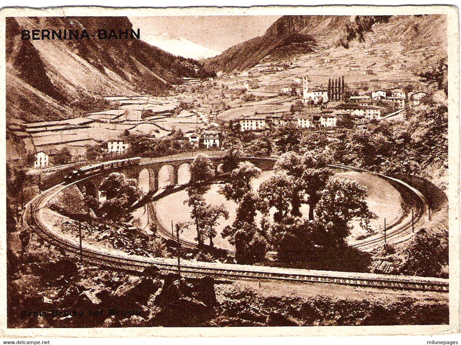 SUISSE GR BERNINA-BAHN Kreis-Brücke Bei BRUSIO - Brusio