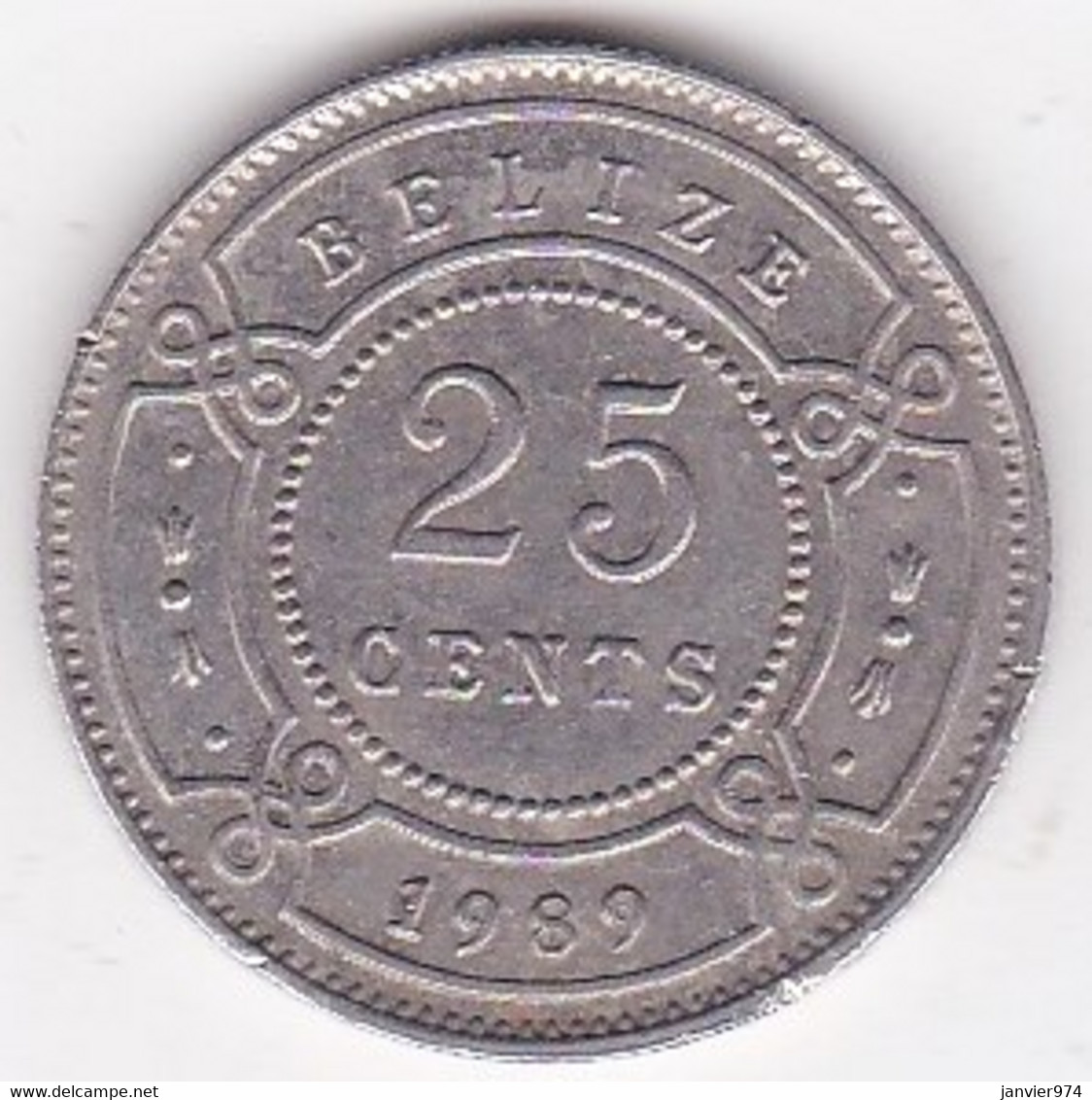 Belize. 25 Cents 1989  Elizabeth II, En Cupronickel. KM# 36 - Belize