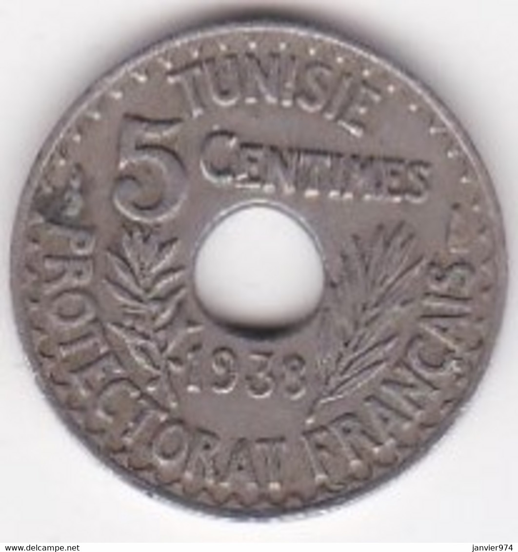 PROTECTORAT FRANCAIS. 5 CENTIMES 1938 Petit Module - Tunisie