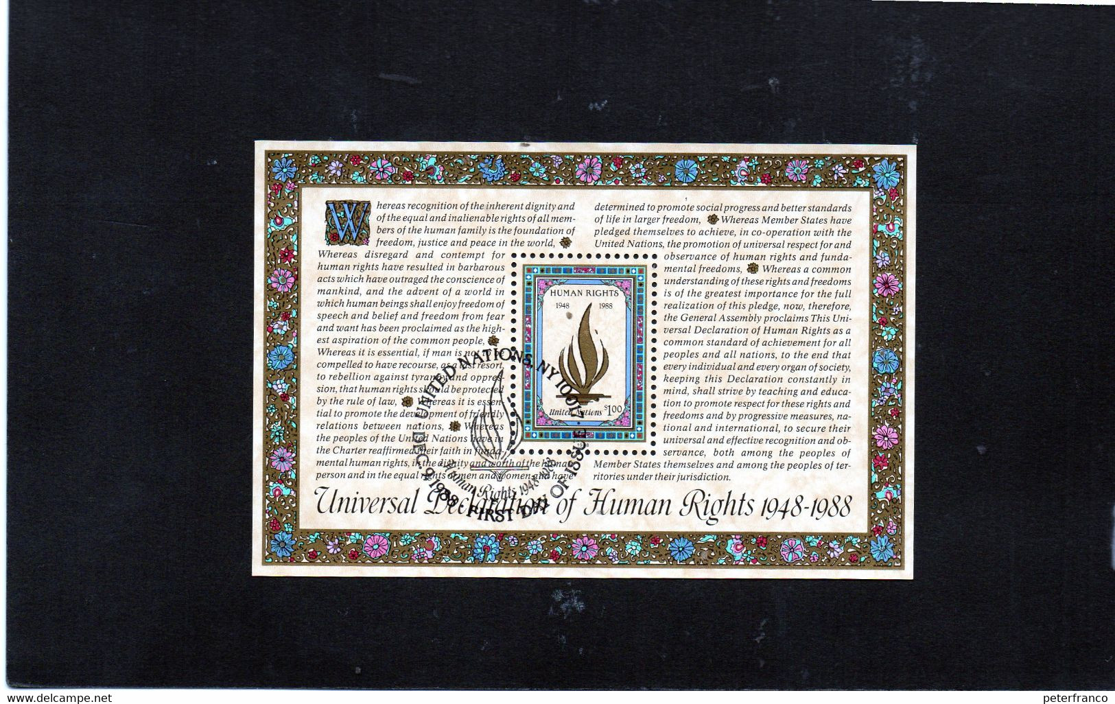 1988 ONU New York - Dichiarazione Dei Diritti Umani - Used Stamps