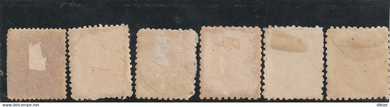 Maroc. Postes Locales. 6 Timbres. Mazagan-Marrakech. Yvert Et Tellier N° 46 à 51. 1893-1895. Etat Moyen. - Poste Locali