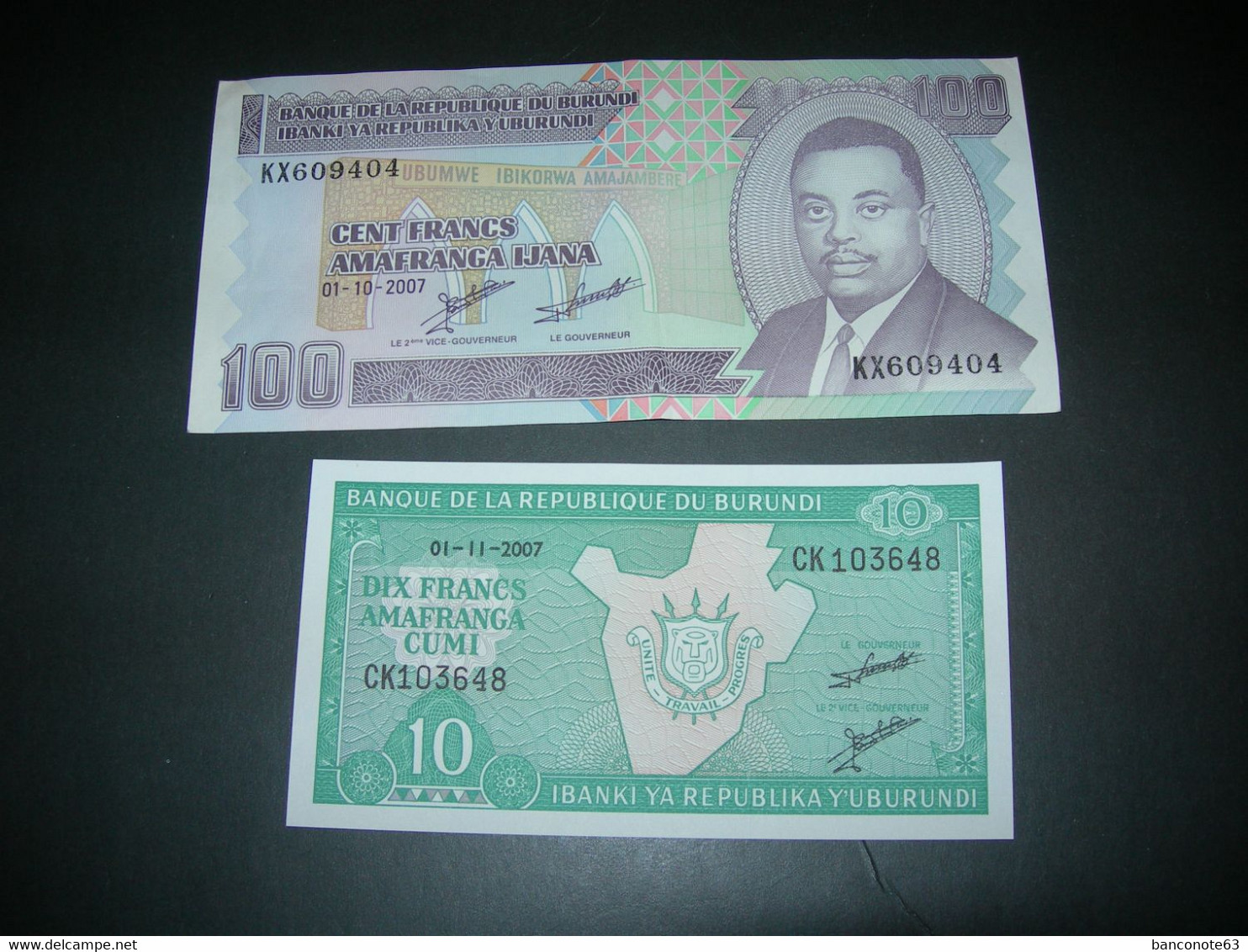 Burundi  2 Notes - Burundi