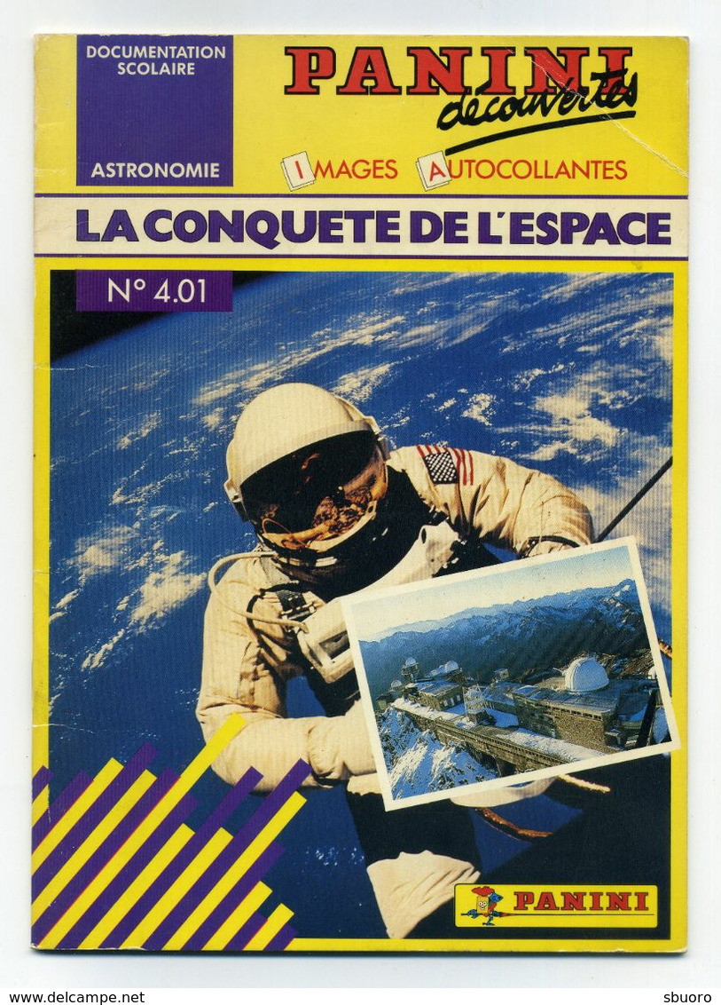 Panini Découvertes. N°4.01 : La Conquête De L'espace. Documentation Scolaire, Avec Toutes Ses Images Autocollantes - Astronomie