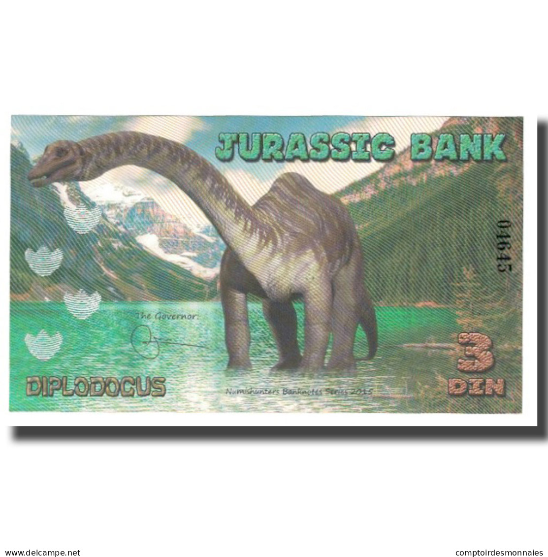 Billet, Espagne, Billet Touristique, 2015, JURASSIC BANK, NEUF - [ 7] Fautés & Variétés