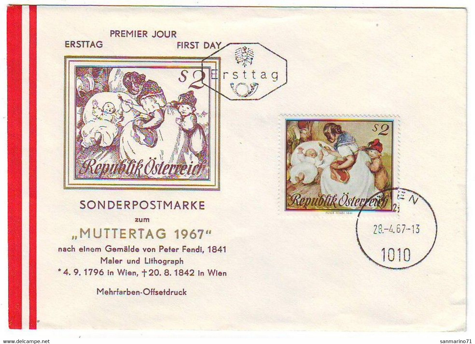 AUSTRIA FDC 1237 - Fête Des Mères