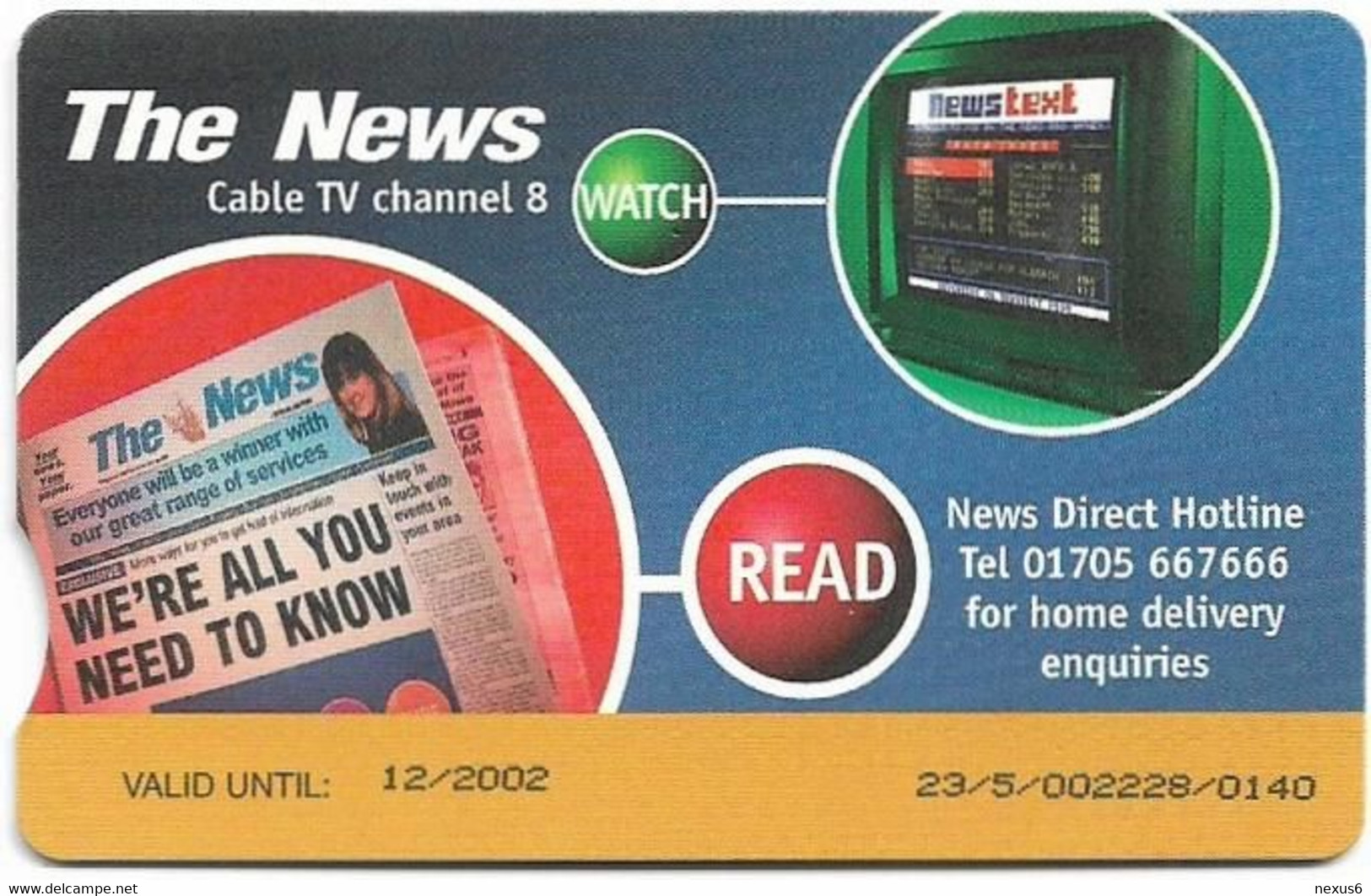 UK - BT (Chip) - PRO461 - BCP-149 - Portsmouth Publishing, The News, 1£, 8.200ex, Mint - BT Promotie