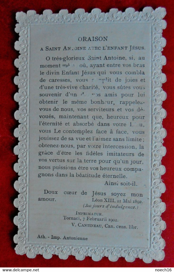 Image Pieuse - Saint Antoine De Padoue - Imp. Antonienne Ath - Images Religieuses