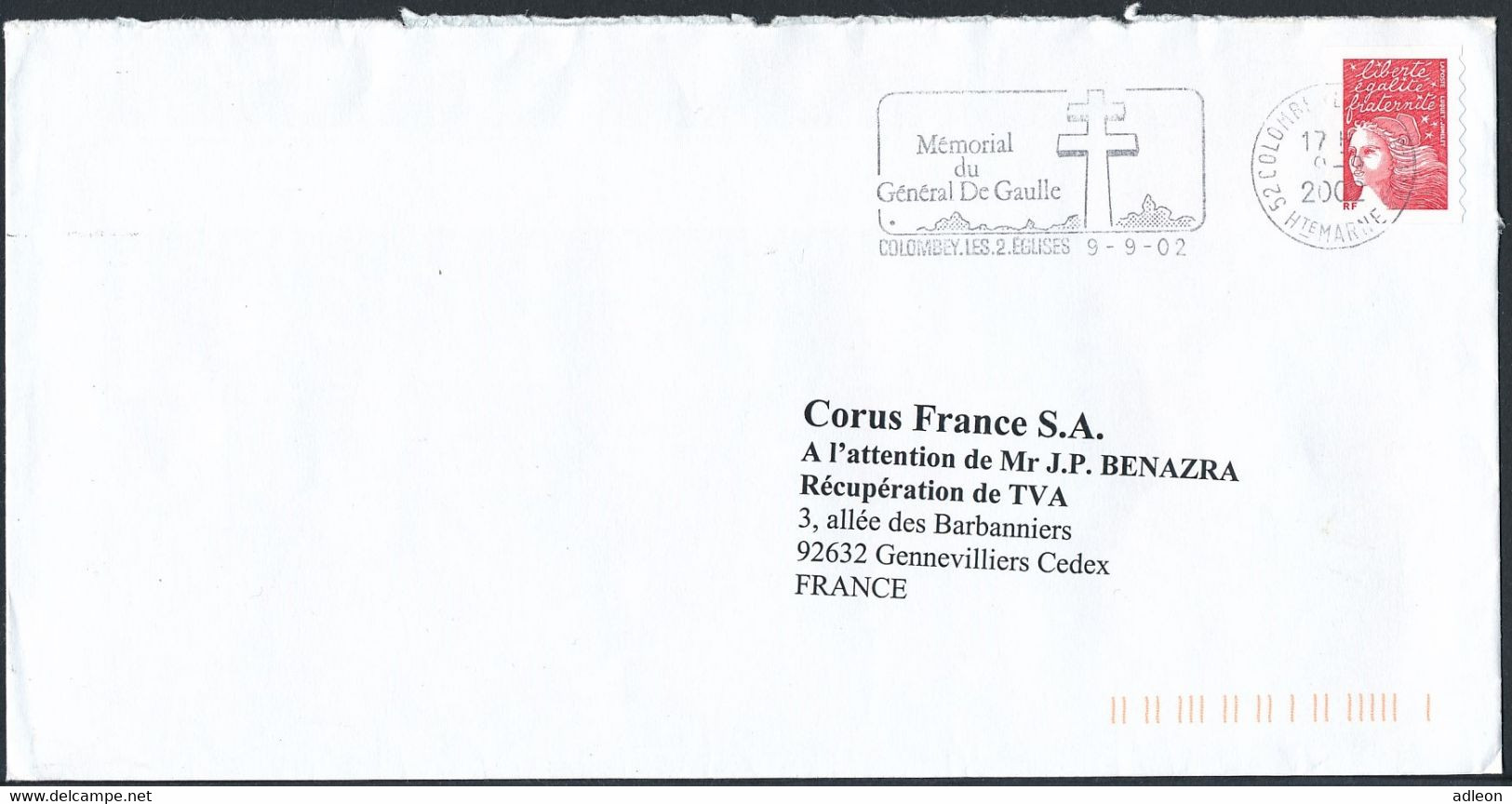 France - Timbre Adhésif YT A30a Seul Sur Lettre Oblitération Flamme SECAP - Lettres & Documents
