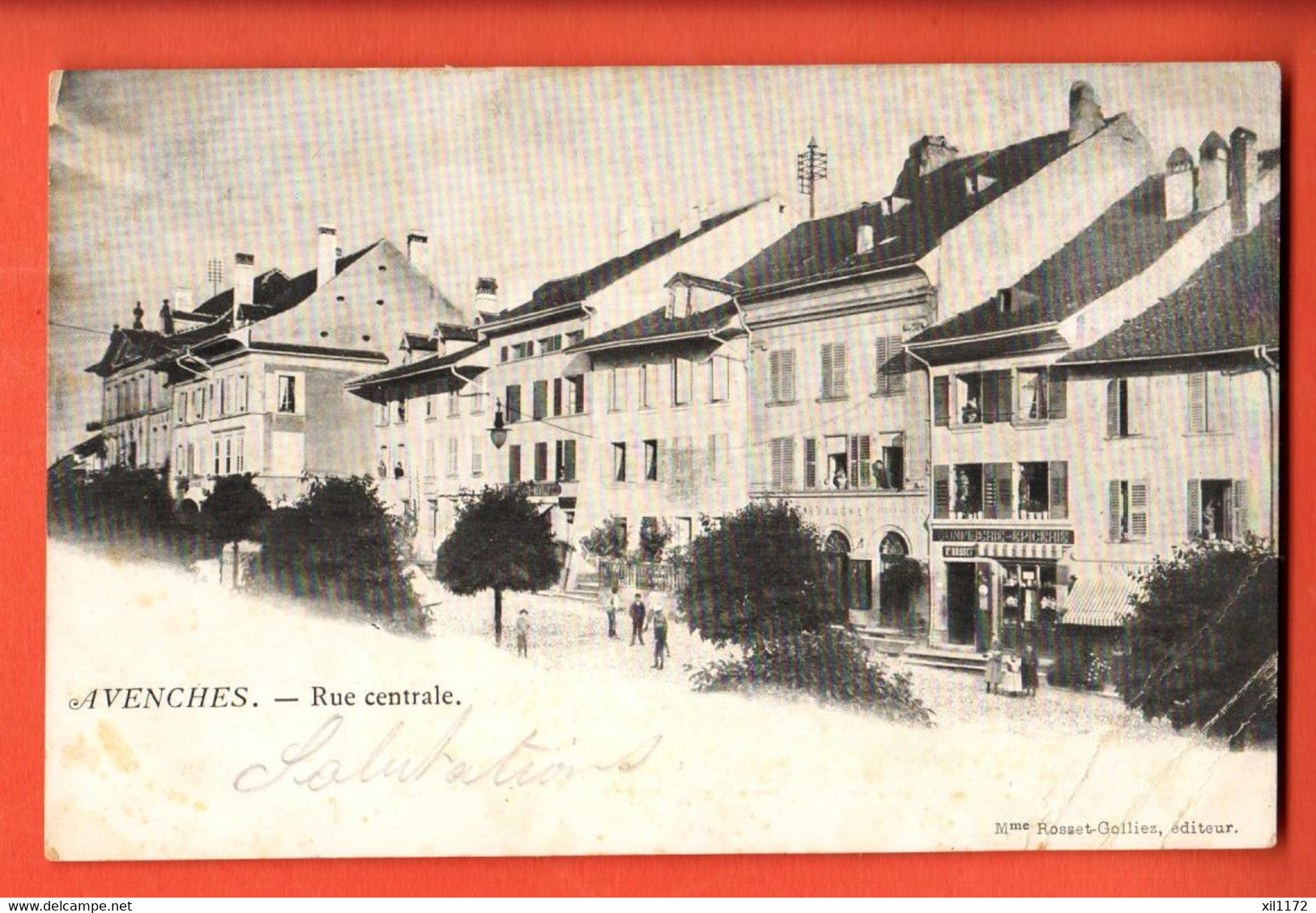 ZBS-08 Avenches  Pension Jomini   Précurseur, Cachet 1906 - Avenches