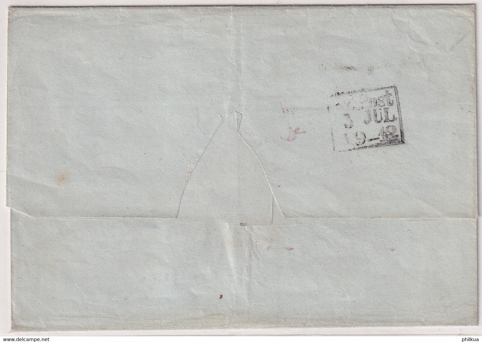 Vorphilathelie Vom 28. Juin 1843 Brief Gelaufen Von (La) Chaux De Fonds Nach Leipzig - ...-1845 Prephilately