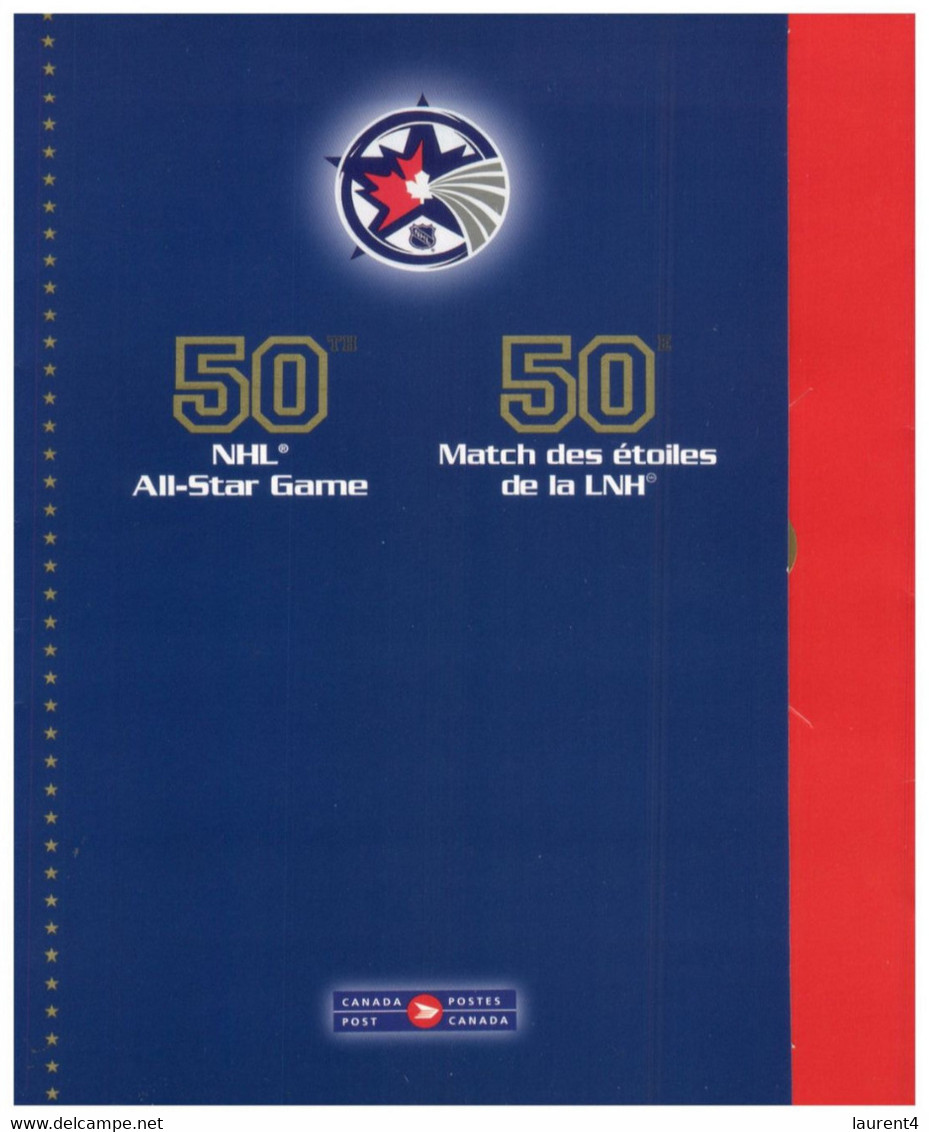 (V 17) Canada - 50 NHL All-Star Game - Presentation Booklet Mint Mini-sheet - Ice Hockey - Hockey Sur Glace (6 Stamps) - Feuilles Complètes Et Multiples