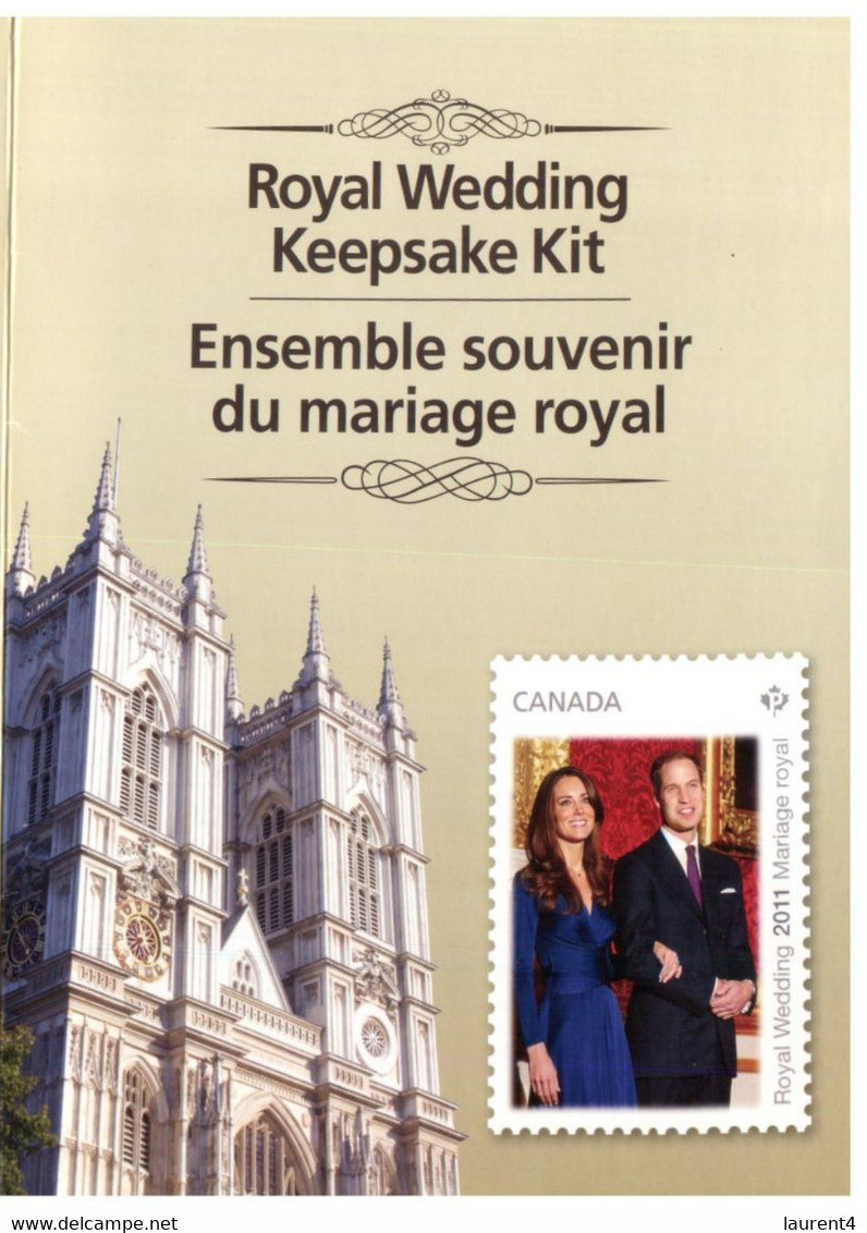 (V 17) Canada - Royal Wedding - Presentation Keepsake Kit (with Postcard And Mint Stamps) - Feuilles Complètes Et Multiples