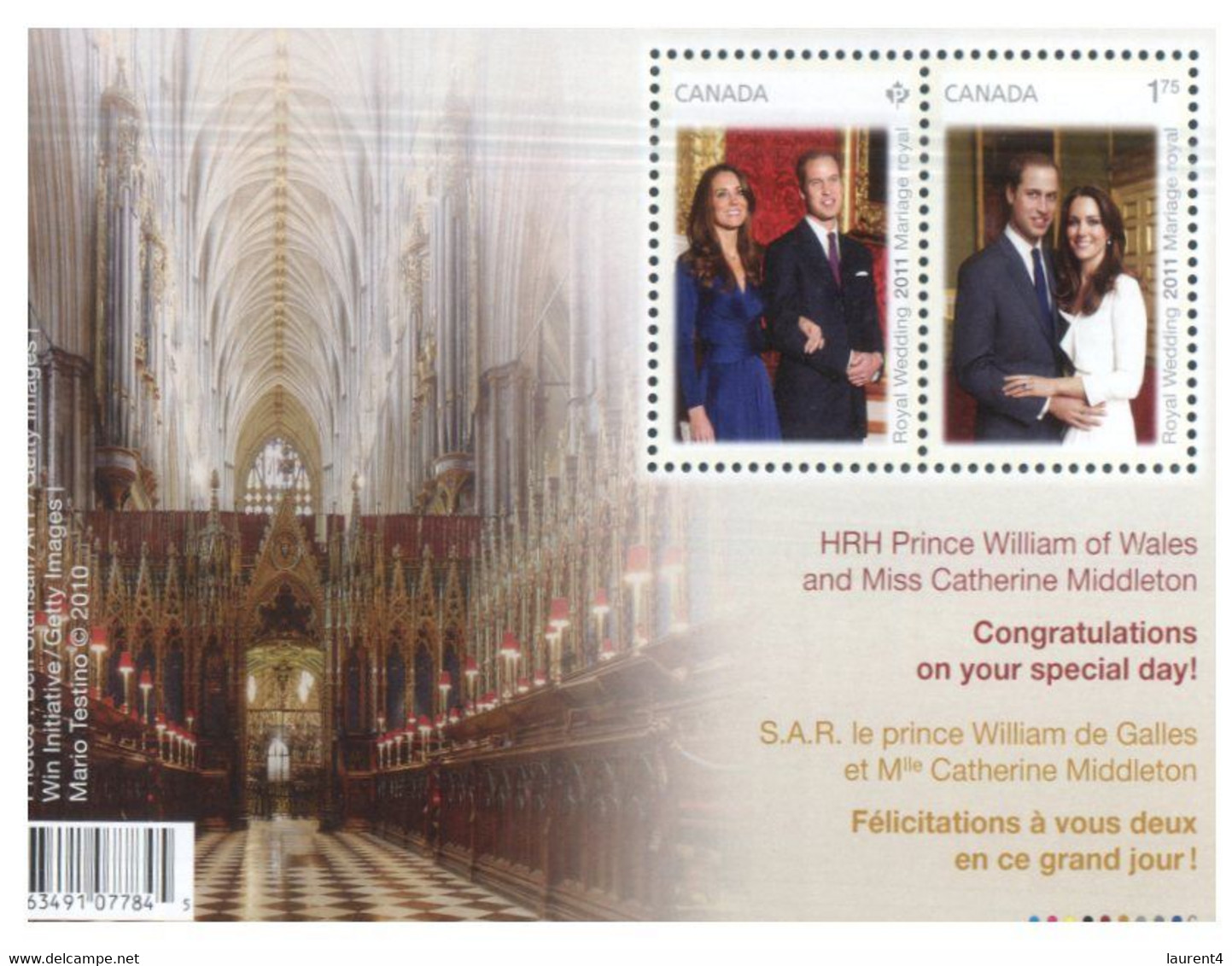 (V 17) Canada - Royal Wedding - Presentation Keepsake Kit (with Postcard And Mint Stamps) - Ganze Bögen