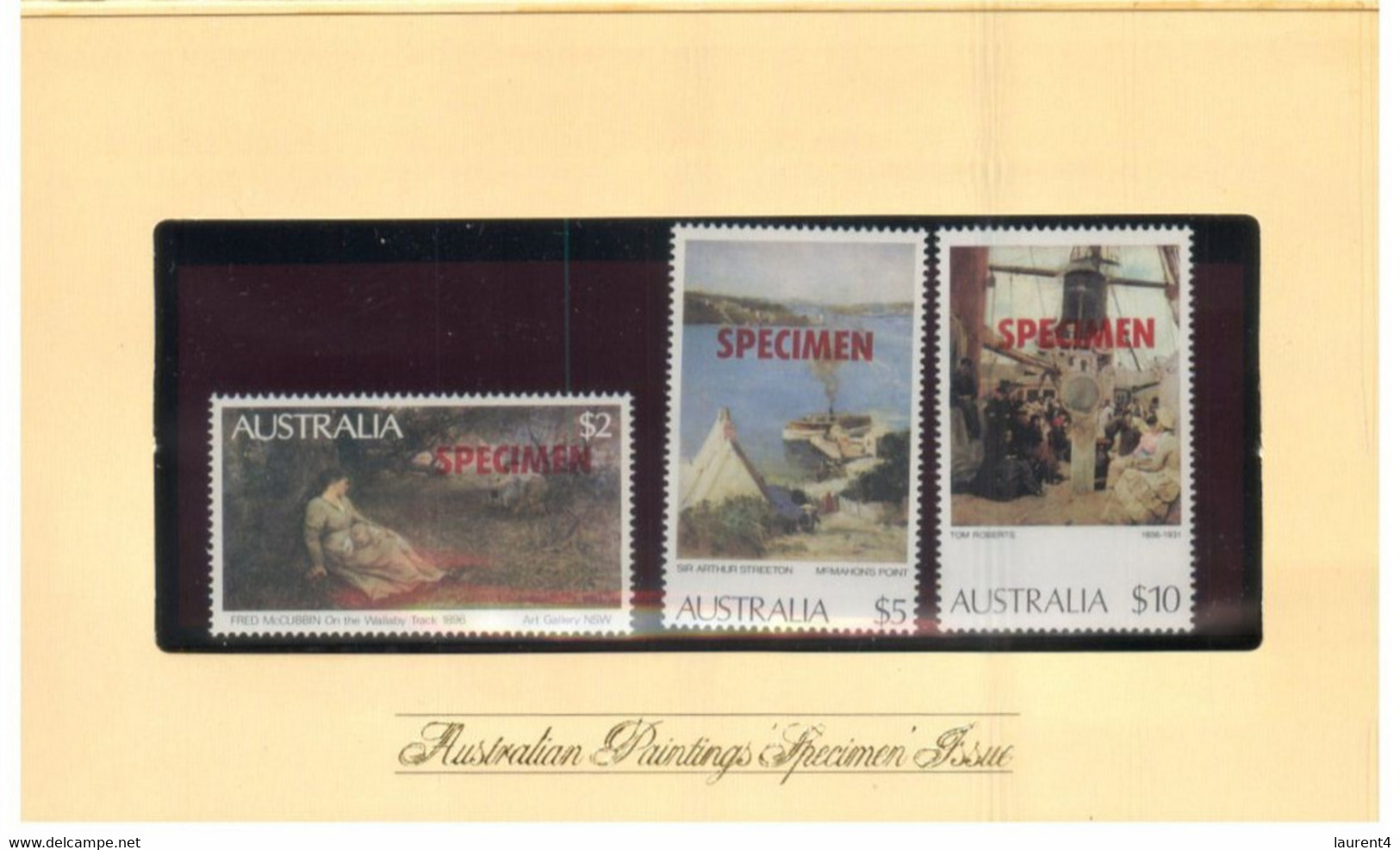 (V 17) Australian Painting - Specimen Set Of 4 High Values Stamps ($ 18 Value) - Presentation Packs