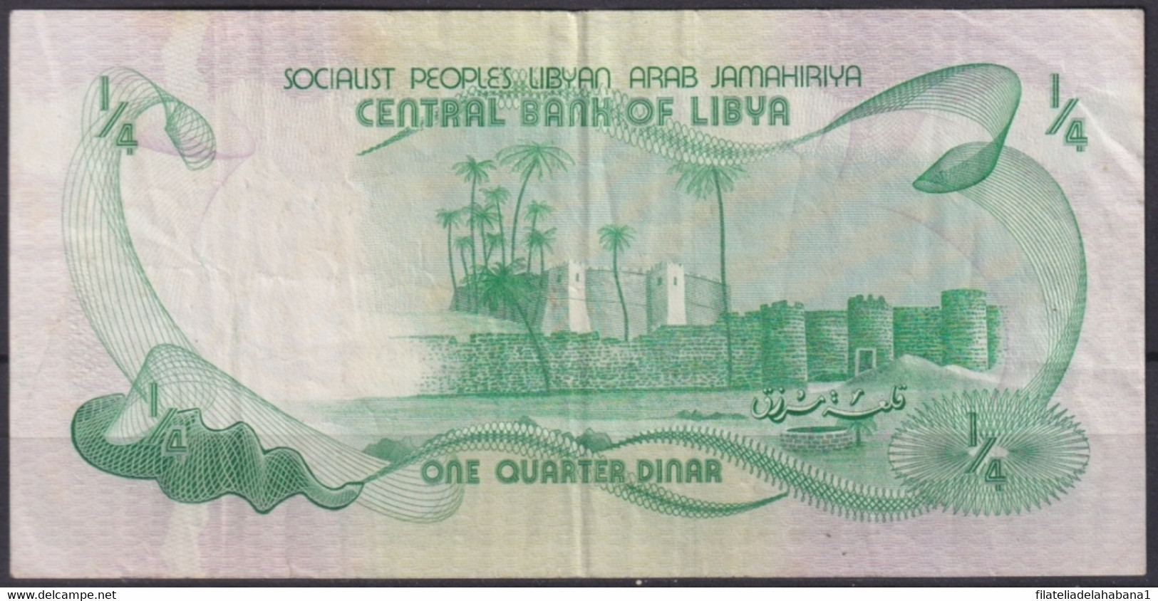 F-EX16591 LIBYA LIBIA 1/2d BANKNOTE. - Libya