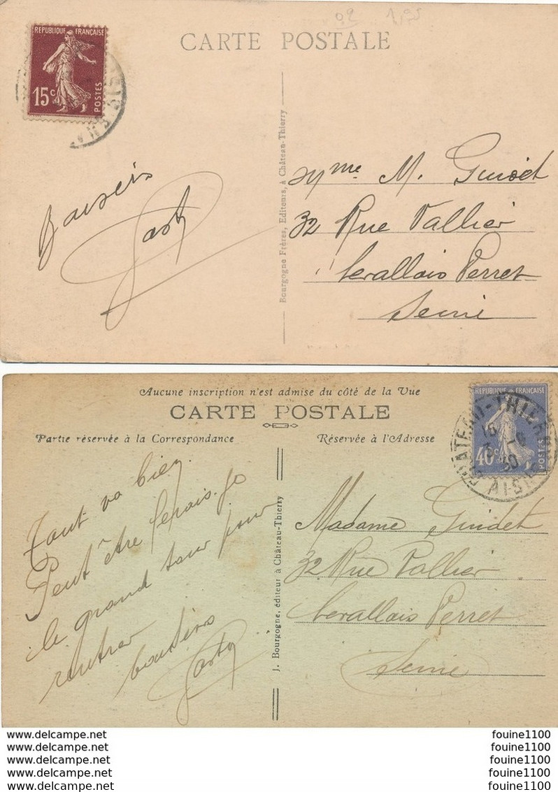 LOT DE 2 CARTES DE MONT SAINT PERE  ( La Marne / Paysage ) ( Recto Verso ) - Otros & Sin Clasificación