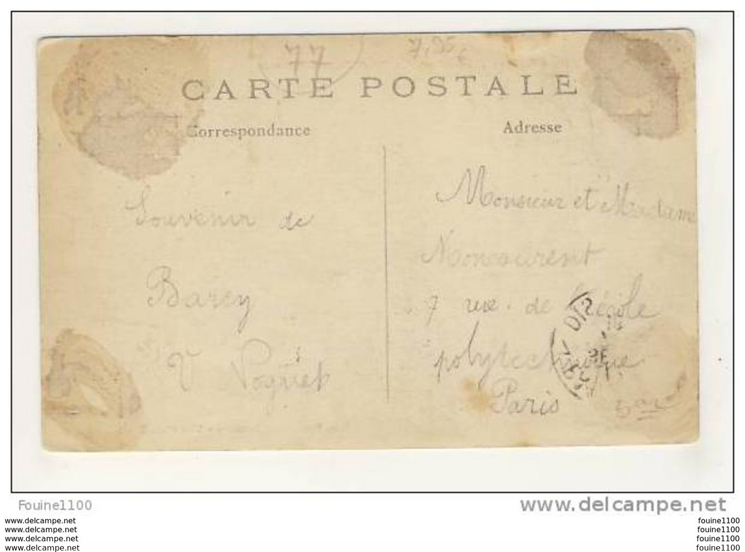 Carte De Barcy L' église Bombardée - Other & Unclassified