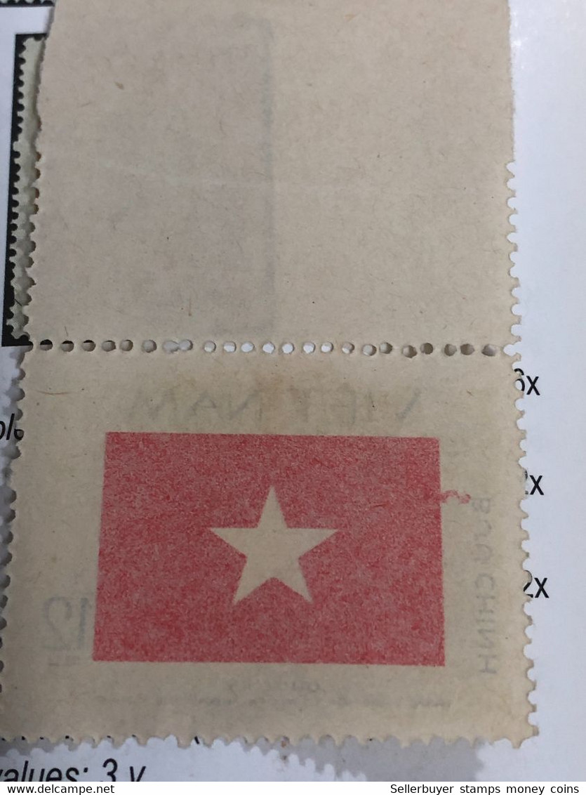 NORTH Vietnam VIETNAM( ERROR Print Star Face)national Flag-1 PCS 1 STAMPS Error/year 1980 - Vietnam