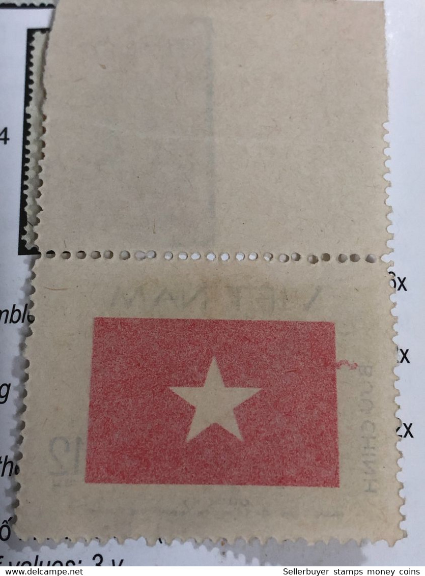 NORTH Vietnam VIETNAM( ERROR Print Star Face)national Flag-1 PCS 1 STAMPS Error/year 1980 - Vietnam