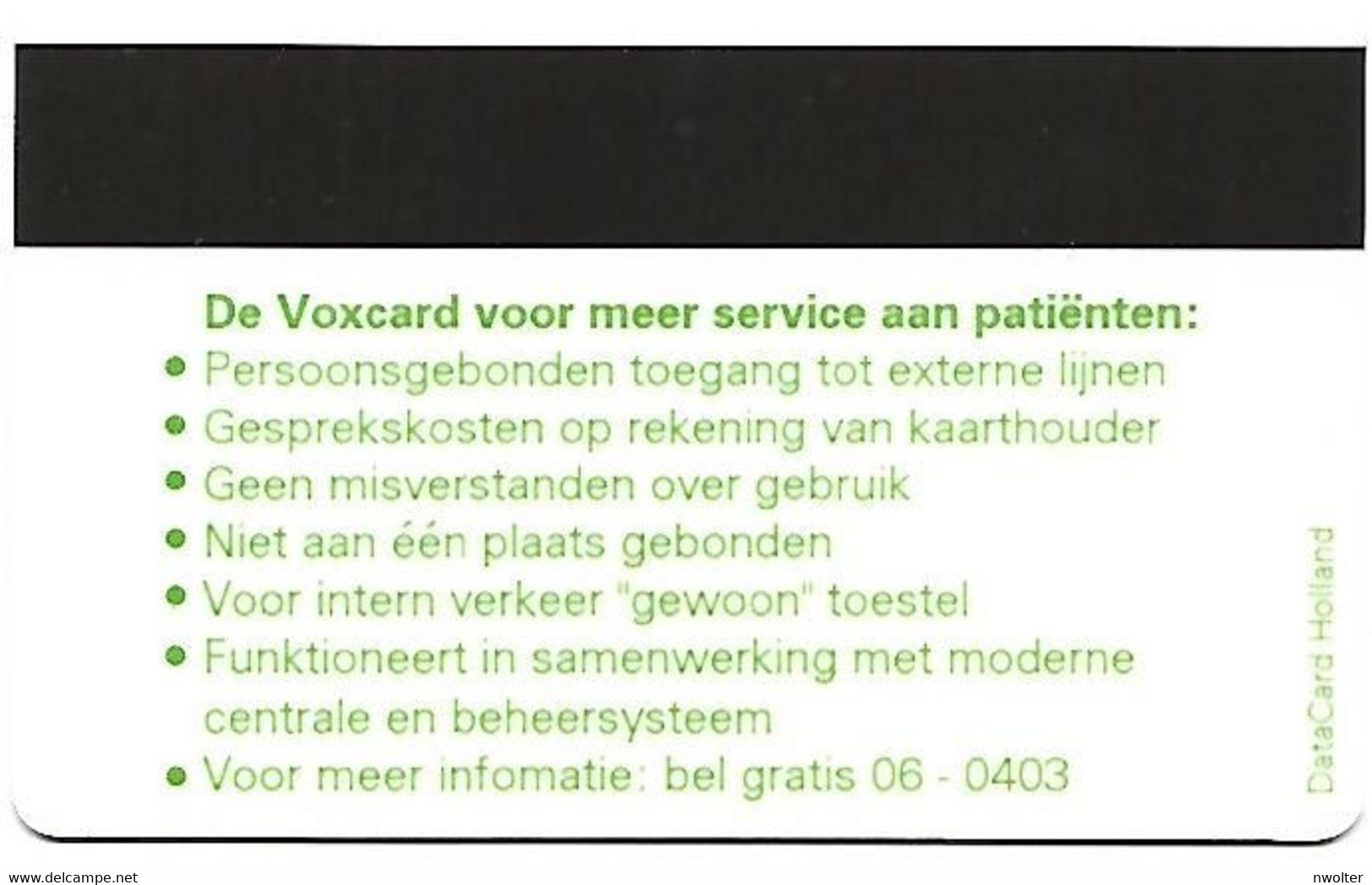 @+ Pays-Bas - Servicekaart - Hospital - 1991 - Ref : NL-PRE-KPN-HOS-0001 - RARE - Test & Dienst