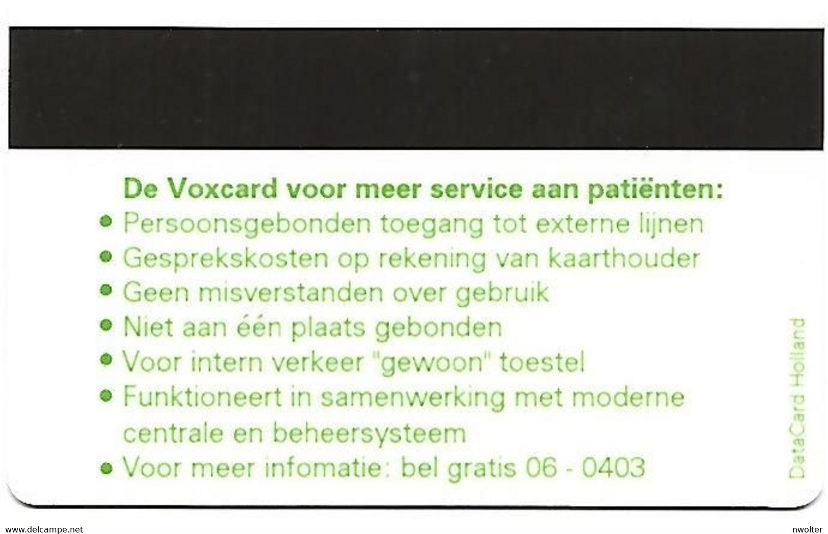 @+ Pays-Bas - Servicekaart - Hospital - 1991 - Ref : NL-PRE-KPN-HOS-0001 - RARE - [4] Test & Servicios