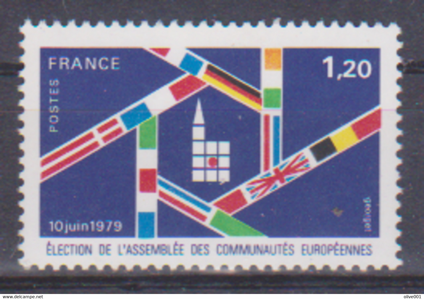 Timbre De 1979 élection De L'assemblée Des Communautés Européennes Tp MNH ** - Altri & Non Classificati