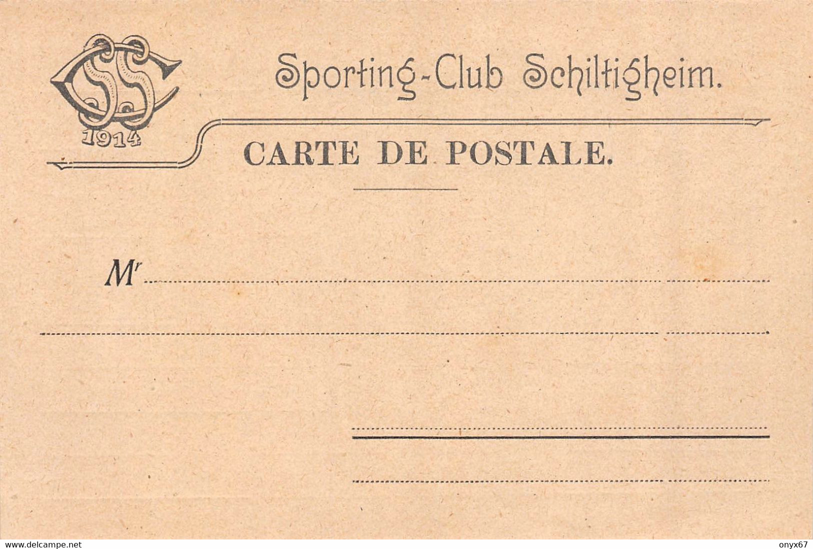 SCHILTIGHEIM-STRASBOURG-67-Bas-Rhin-Carte Publicitaire Sporting Club De Schiltigheim S.C.S 1914 - Schiltigheim