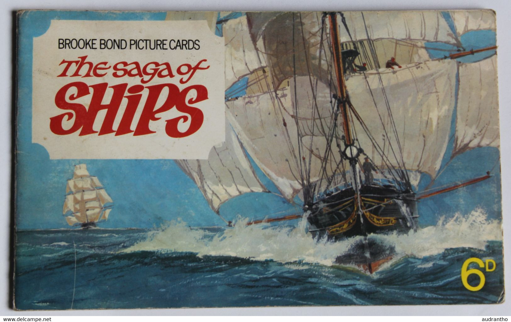 Album The Saga Of Ships Brooke Bond 50 Picture Cards Voiliers Paquebot Navire De Guerre ... - Albums & Katalogus