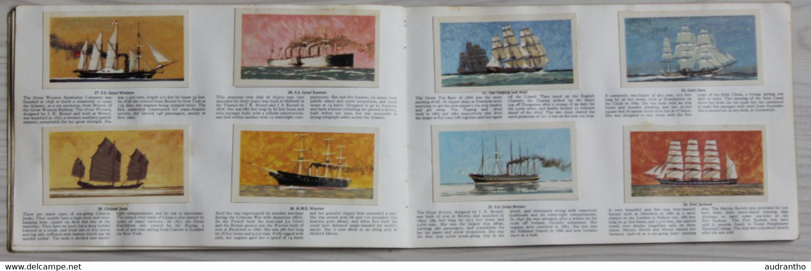 album The saga of Ships Brooke Bond 50 Picture Cards voiliers paquebot navire de guerre ...