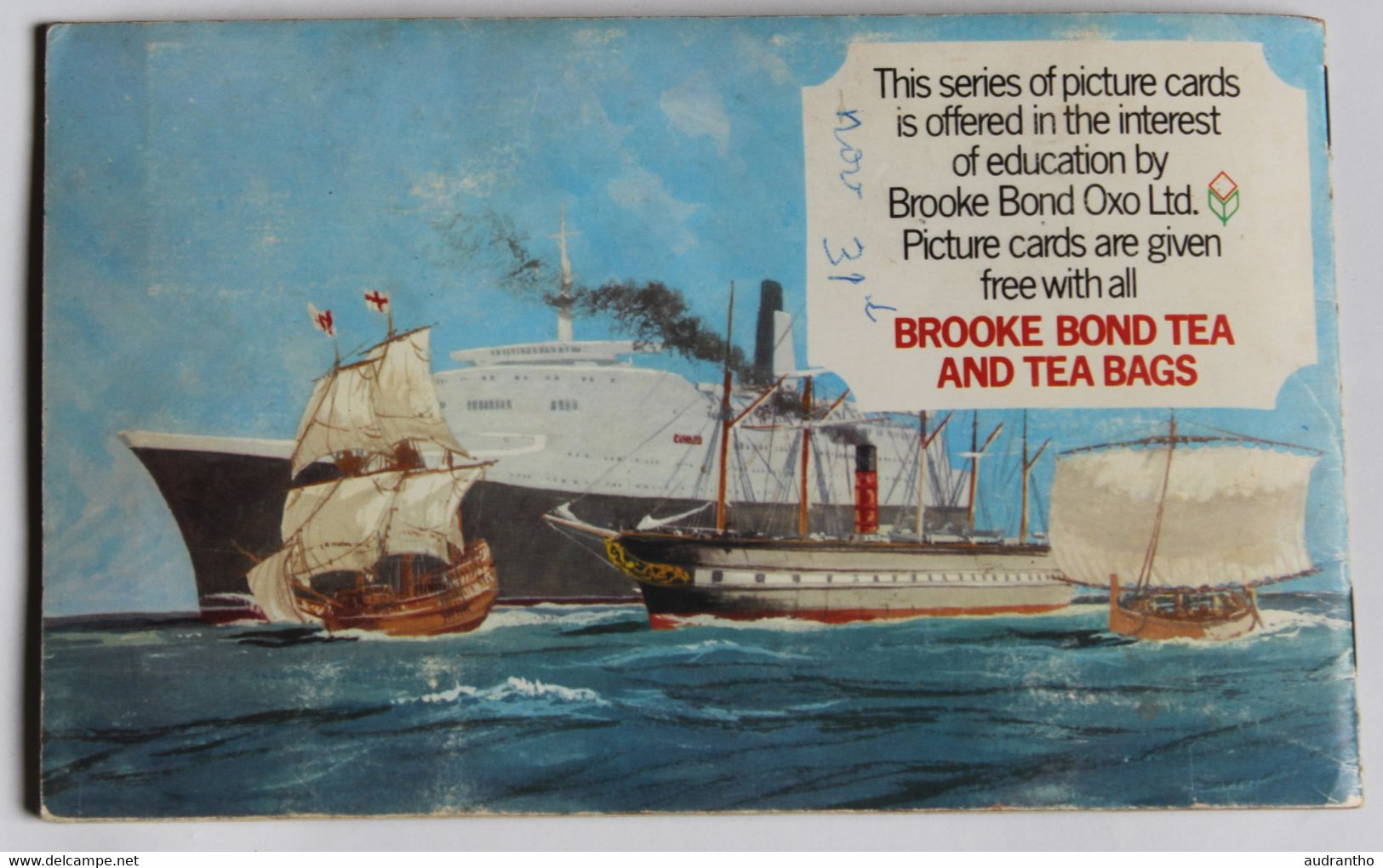 album The saga of Ships Brooke Bond 50 Picture Cards voiliers paquebot navire de guerre ...