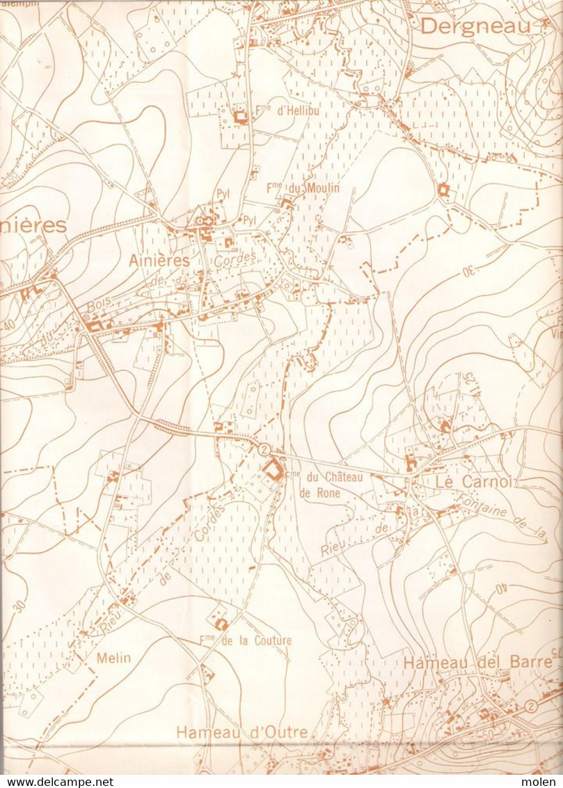 Situation 1960 CARTE ETAT MAJOR FRASNES-LEZ-BUISSENAL ANVAING WATTRIPONT ARC-AINIERES DERGNEAU MOUSTIER HACQUEGNIES S349