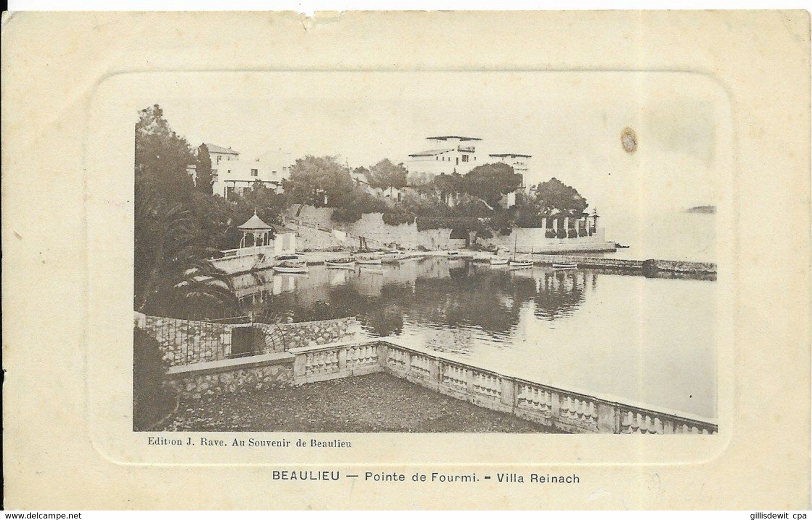 - BEAULIEU SUR MER -  Pointe De Fourmi - Villa Reinach - Beaulieu-sur-Mer